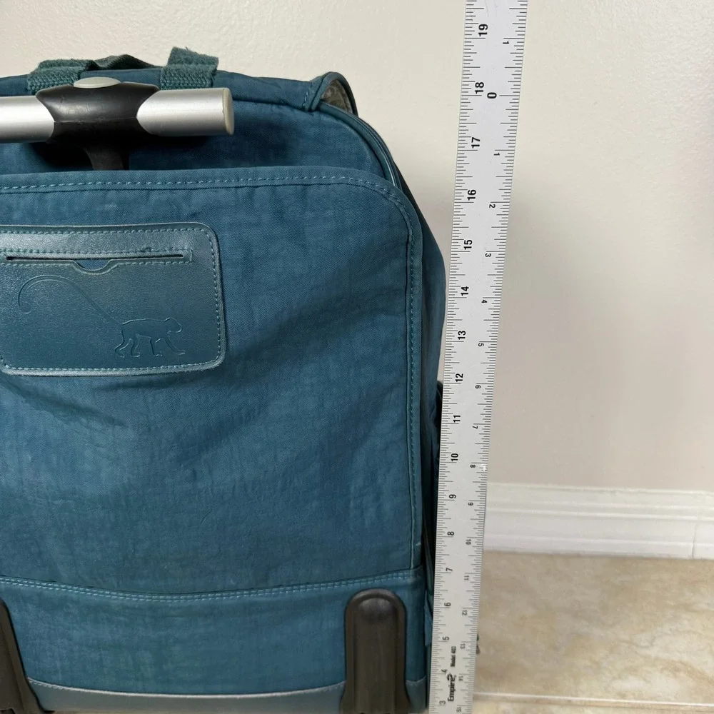 Kipling Alcatraz Rolling Backpack Unisex Large Teal Blue Convertible Laptop Bag